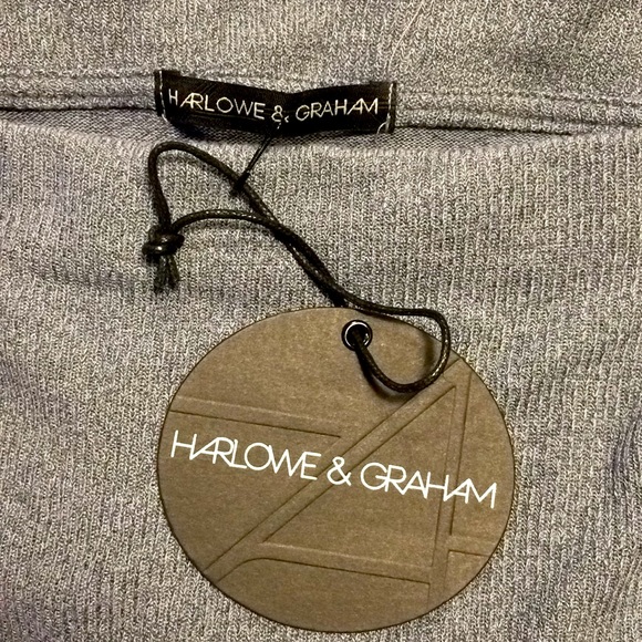 Harlowe & Graham Off-the-Shoulder Fleece Top, Sz S - Picture 3 of 6